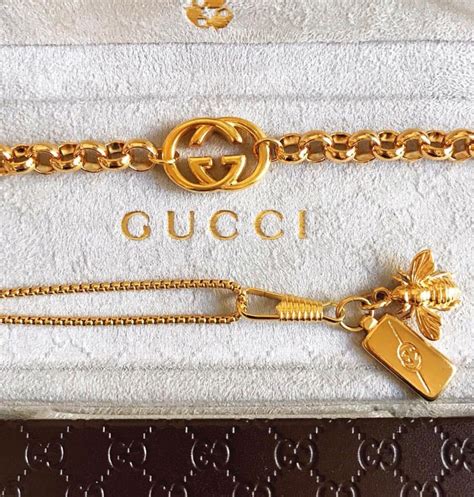 knock off gucci necklace|Gucci brooch dupe.